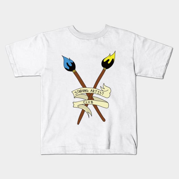 Starving Artist Club Kids T-Shirt by Weirdling